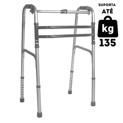 Imagem de Andador Ortopédico Para Idoso 3 Barras Dobrável Articulado Alumínio Hidrolight