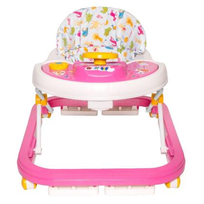 Imagem de Andador Para BebÊ Com Som E Rodinhas Branco E Rosa