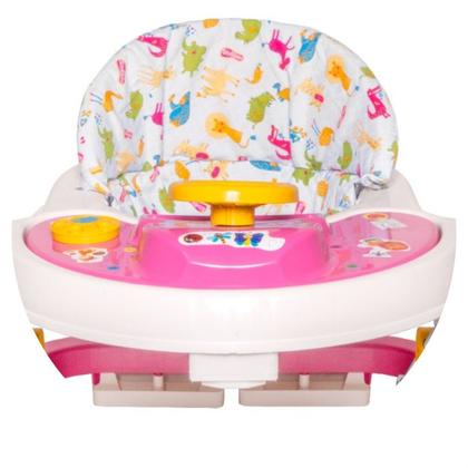 Imagem de Andador Para BebÊ Com Som E Rodinhas Branco E Rosa