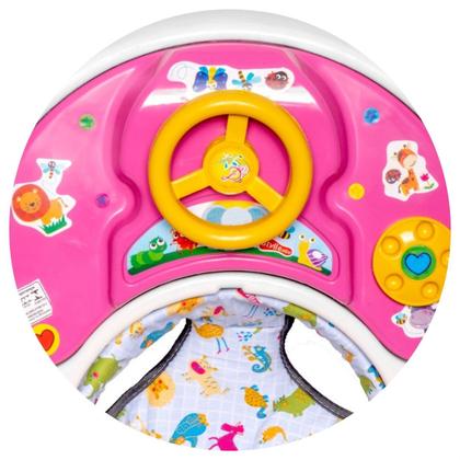 Imagem de Andador Para BebÊ Com Som E Rodinhas Branco E Rosa