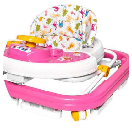 Imagem de Andador Para BebÊ Com Som E Rodinhas Branco E Rosa