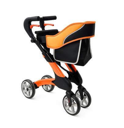 Imagem de Andador Para Idoso Adulto Com Rodas E Freios Dobrável Com Assento E Cesto Até 100kg - Health Clean