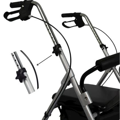 Imagem de Andador para Idoso Adulto com Rodas Ortopédico Dobrável 100kg D12 Dellamed