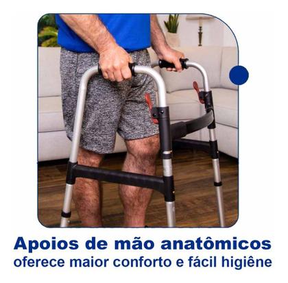 Imagem de Andador Para Idoso Adulto Ortopédico Dobrável Mercur 130kg