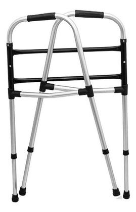 Imagem de Andador RETO Para Idoso Adulto Dobrável Em Alumínio Fixo Até100k