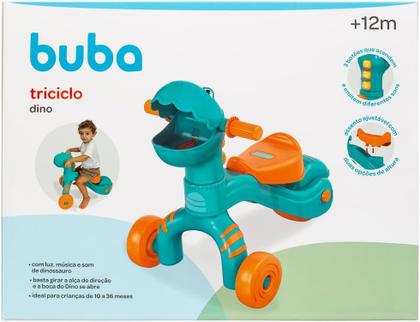 Imagem de Andador Triciclo Baby Dino c/ Som e Luz 12m+ - Buba