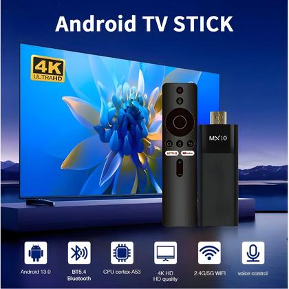 Imagem de Android 13.0 TV Stick MX10 F3 pro 2GB+16GB Quad Core ARM Cortex A53 Suporte Multilíngue