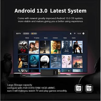 Imagem de Android 13 TV Stick MX10 F3PRO Allwinner H313 Cortex-A53 Chromecast Com Mais De 70 Idiomas