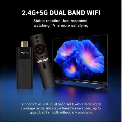 Imagem de Android 13 TV Stick MX10 F3PRO Allwinner H313 Cortex-A53 Chromecast Com Mais De 70 Idiomas