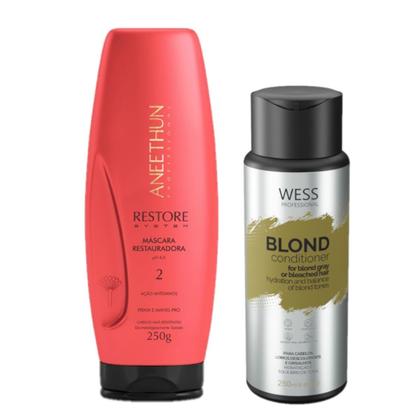 Imagem de Aneethun Mask Restore System 250gr +Wess Blond Cond.250ml