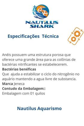 Imagem de Anéis Cerâmico Mídias Filtrantes Para Aquários Jeneca Cr1000