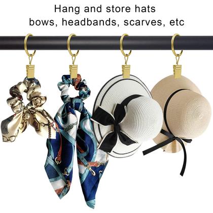 Imagem de Anéis de cortina AMZSEVEN Metal, pacote 44, cor dourada de 1 polegada