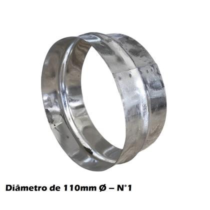 Imagem de Anel 110mm Em Aço Galvanizado Para Cano De Chaminé Fogão à Lenha Lareira - N1 AMZ
