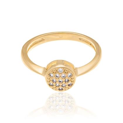 Imagem de Anel 18k com zircônias BRANCO 511384 Rommanel