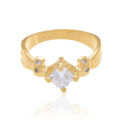 Imagem de Anel 18k com zircônias BRANCO 512152 Rommanel