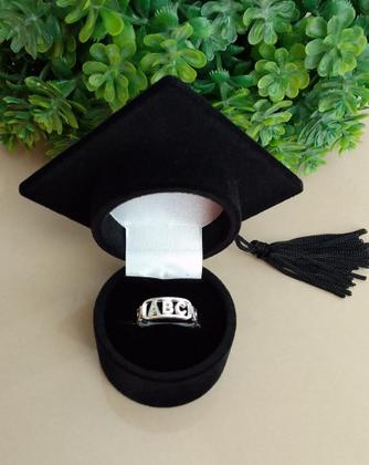 Imagem de Anel ABC Regulável Banho Ouro Zircônia Formatura Infantil