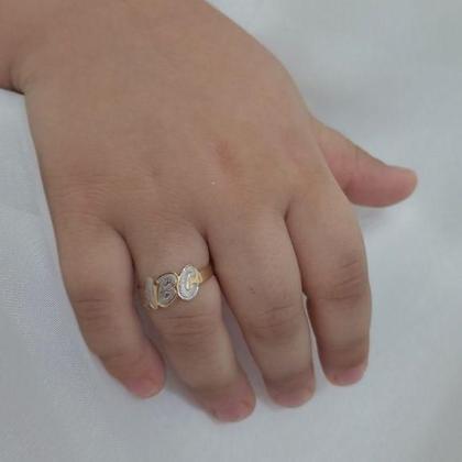 Imagem de Anel Abc Regulável Infantil Banhado A Ouro 18K Com Cx Capelo