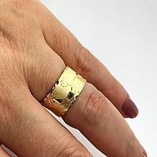 Imagem de Anel Aliança Ouro 18k Escrava Egito Trabalhado com 0.7cm k220