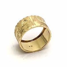 Imagem de Anel Aliança Ouro 18k Escrava Egito Trabalhado com 0.7cm k220