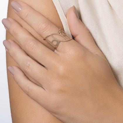 Imagem de Anel Aro Duplo Abstrato Banhado a Ouro Rommanel 513575