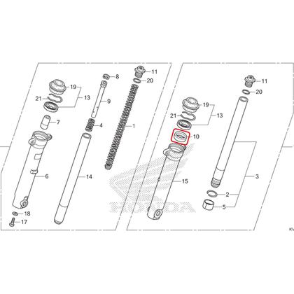 マツページ Anel Bucha Guia Bengala Fan 160 2018 á 2024 Lado Direito