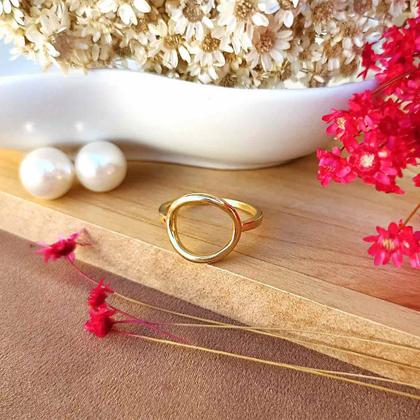 Imagem de Anel Circulo Softjoias Folheado em Ouro 18k