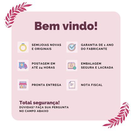 Imagem de Anel Cristal Rosa e Cravejado de Zircônias Softjoias Folheado em Ouro 18K