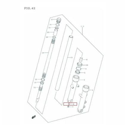 Imagem de Anel Da Suspensão Dianteira Suzuki Yes 125 Original