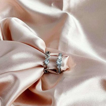 Imagem de Anel de Aço Solitário Veneza com Zircônias