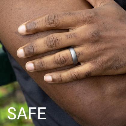 Imagem de Anel de casamento de borracha de silicone ROQ para homens com 9 mm de largura, tamanho 11