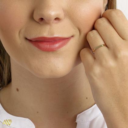 Imagem de Anel De Chapinha Feminino Banhado a Ouro 18k em 10 camadas