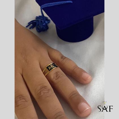 Imagem de Anel De Formatura ABC Infantil Regulavel Com Caixinha Capelo