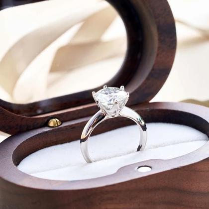 Imagem de Anel De Moissanite Feminino 1/2/3/5ct JoyceJelly Em Prata Esterlina 925 Luxuoso Para Casamento