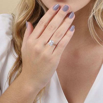 Imagem de Anel De Ouro 18k/750 Aro Duplo Com Zircônia