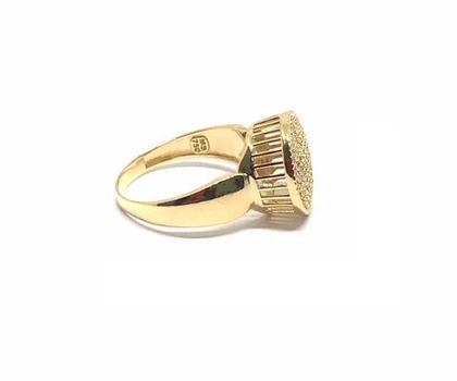 Imagem de Anel de ouro 18k Chuveiro Redondo Grande