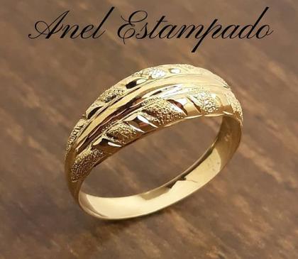 Imagem de Anel de ouro 18k Trabalhado Estampado