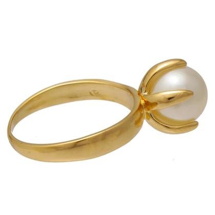Imagem de Anel de Pérola com Garras Softjoias Folheado em Ouro 18K
