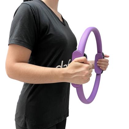 Imagem de Anel de Pilates Tonificador Flexível 38cm Lilás Liftness Dafoca Sports