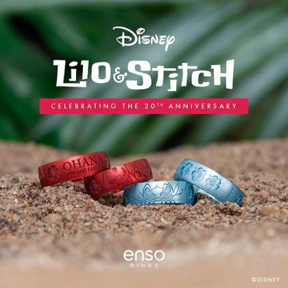 Imagem de Anel de silicone Enso Rings Lilo & Stitch Disney Ohana tamanho 10