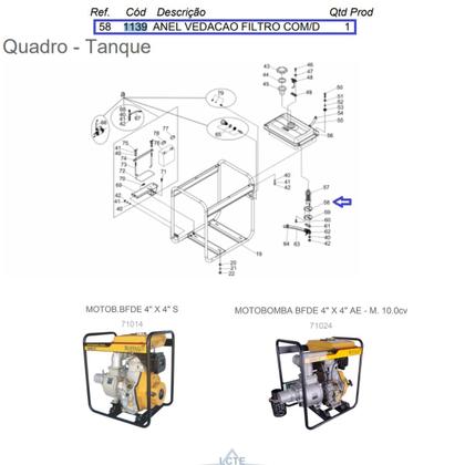 Imagem de Anel de Vedação Do Filtro de Combustível P/ Motor 7.0hp 1139