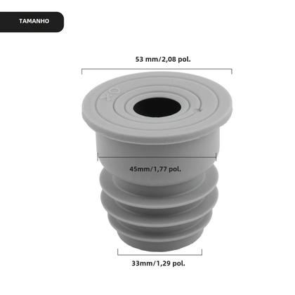 Imagem de Anel de Vedação para Dreno de Máquina de Lavar e Pia - Antiodor - Cinza