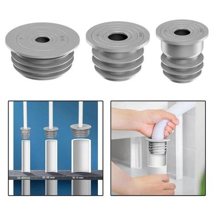 Imagem de Anel de Vedação para Dreno de Máquina de Lavar e Pia - Antiodor - Cinza