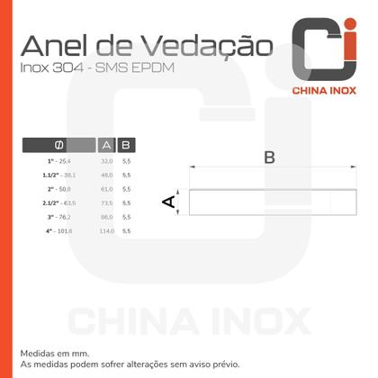 Imagem de Anel de vedacao sms epdm - diâmetro 1.1/2''