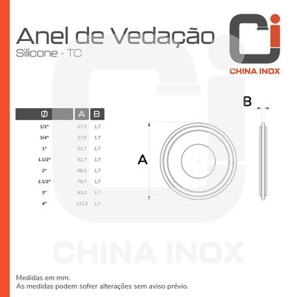 Imagem de Anel de vedação tc silicone  - diâmetro 2.1/2''