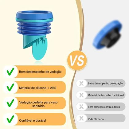 Imagem de Anel de Vedação Universal AntiOdor para Vaso Sanitário  Vedação Completa e Durável