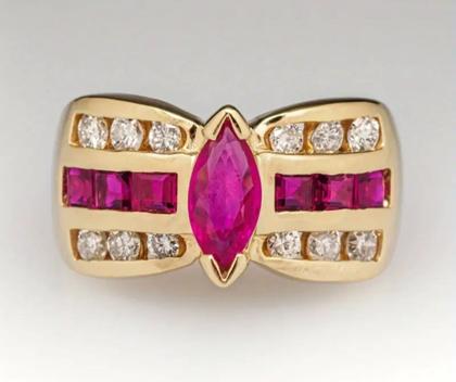 Imagem de Anel de zirconia rosa pink sofisticado