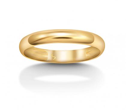 Imagem de Anel Elo Simples de Prata 925 com banho de Ouro 18k