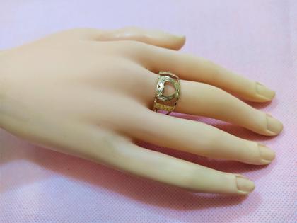 Imagem de Anel Em Ouro 10k 416 Coração Amarelo Vazado Com Laterais