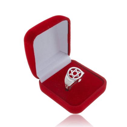 Imagem de Anel Estrela De Davi Prata 925 Kl Mod 03