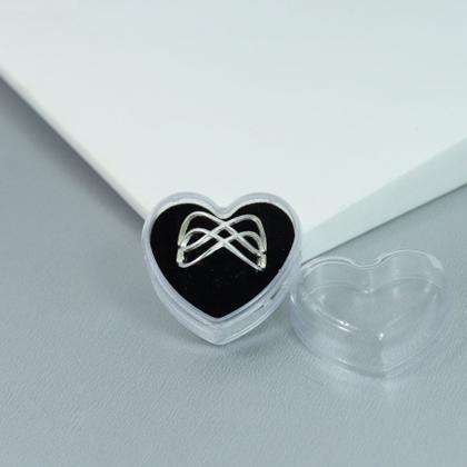 Imagem de Anel Feminino Prata Duplo Infinito Transado Delicado